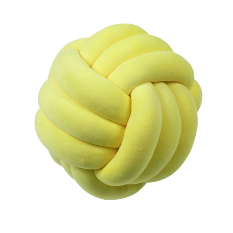 Knotted Plush Ball Design Round Throw Pillow What Else You Got?