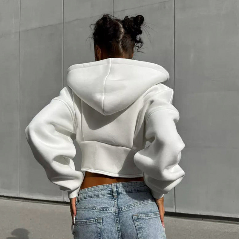 Women’s Y2K Zipper Hoodie Cardigan – Slim‑Fit Streetwear Corset Jacket with Long Sleeves What Else You Got?