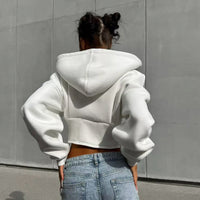 Women’s Y2K Zipper Hoodie Cardigan – Slim-Fit Corset-Style Streetwear