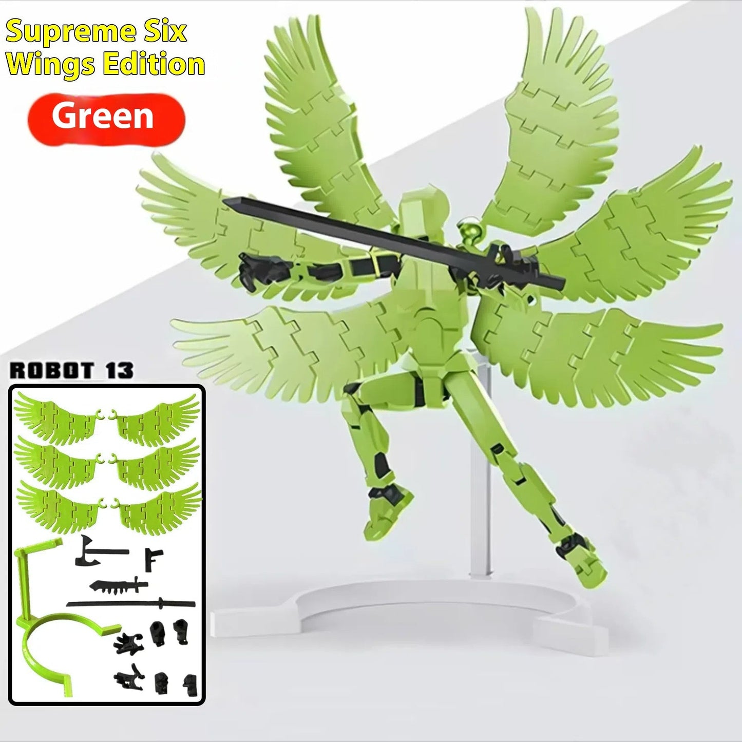 Multi‑Jointed Shapeshift Robot Figure – 3D‑Printed Movable Action Model with Weapons & Accessories What Else You Got?