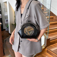Western Shell Crossbody Bag – PU Leather Shoulder Purse for Women