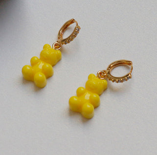 Gummy Bear Zircon Inlaid Earrings – Sweet & Cool Brass Animal‑Style Jewelry What Else You Got?