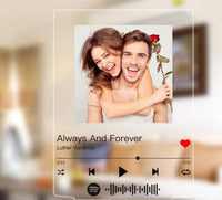 Personalized Christian Photo Music Album Cover Night Light - Engraved Name & Song Frame
