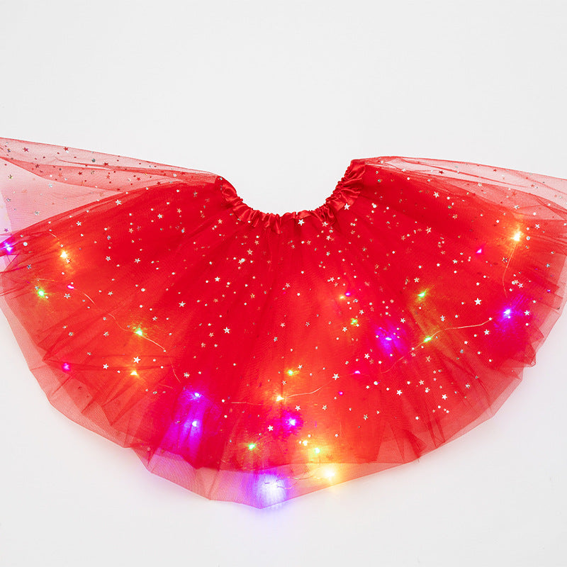 Magical & Luminous  LED Princess Halloween Tutu Skirt Sequins Shiny Skirt What Else You Got?
