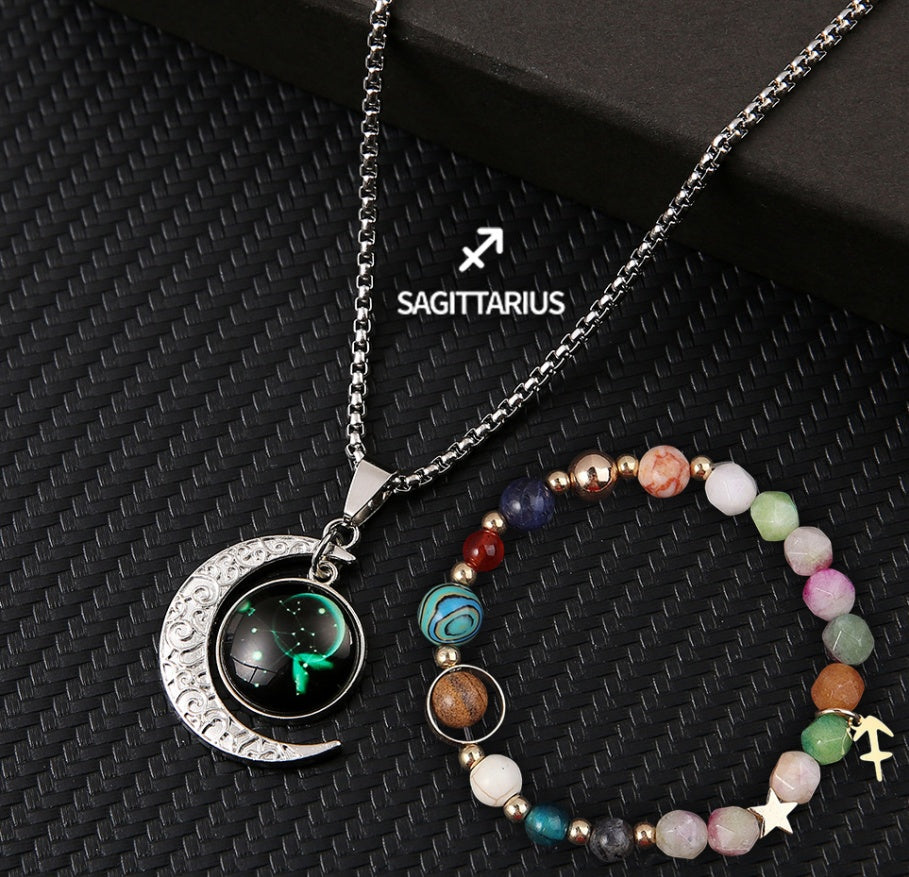 Natural Stone Necklace Set For The 12 Zodiac Signs What Else You Got?