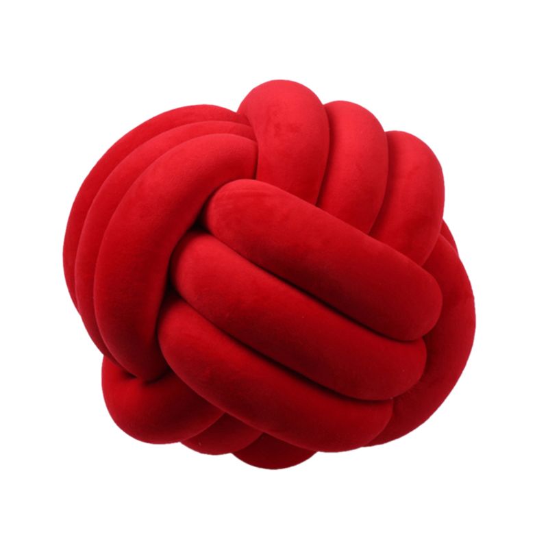 Knotted Plush Ball Design Round Throw Pillow What Else You Got?