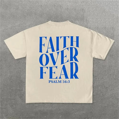 Faith-Driven Streetwear: Gothic 'Child of God' Oversized T-Shirt for Men