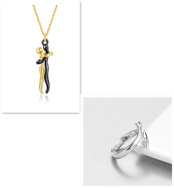 Love Hug Necklace Unisex Men Women Couple Jewelry Simple Temperament Clavicle Chain Valentines Day Lover Gift What Else You Got?