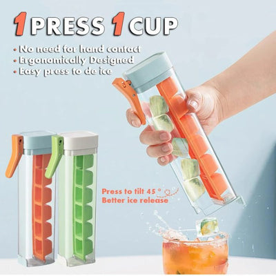 Ice Cube Press Mold with Storage Box – Food-Grade Ice Tray