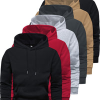 Men’s 6-Piece Solid Hoodie Set – Trendy Long-Sleeve Pullover (XS-3XL) – Comfortable & Versatile Christian Wardrobe Essentials
