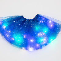 Glowing Princess Tutu Skirt with LED Lights – Magical Halloween Costume for Girls & Women