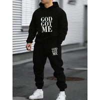 Men's Casual Sporty Hoodie & Pants Set – Comfortable Two-Piece Tracksuit