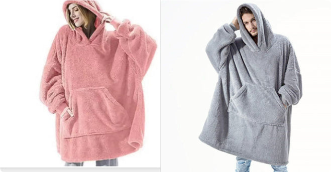 Oversized Wearable Blanket Hoodie – Double-Sided Fleece Sweatshirt with Big Pocket What Else You Got?