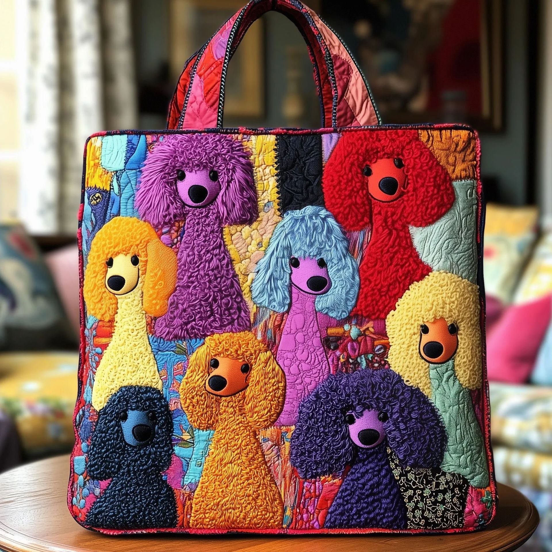 300g Canvas Dog-Printed Tote And Shoulder Bag What Else You Got?