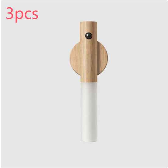 LumiGlow™ Magnetic Motion Sensor Night Light – USB Rechargeable Wooden LED Wall Lamp