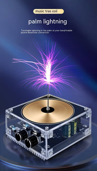 Music Tesla Coil Lightning Speaker — Touch-Reactive Bluetooth Palm Display
