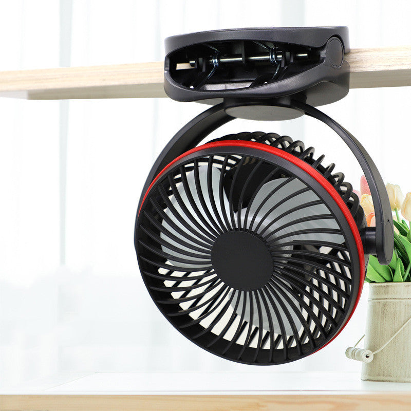 Clip-On Mini USB Rechargeable Fan – Portable 2-Speed Desk & Stroller Fan