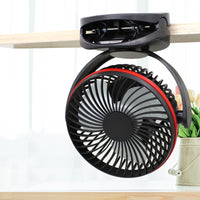 Clip-On Mini USB Rechargeable Fan – Portable 2-Speed Desk & Stroller Fan