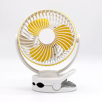 Clip-On Mini USB Rechargeable Fan – Portable 2-Speed Desk & Stroller Fan