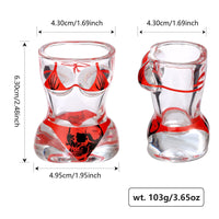 Skull Wine Glasses Set - Bold Gothic Barware Gift for Any Occasion