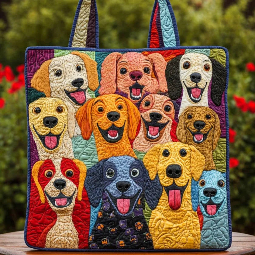300g Canvas Dog-Printed Tote And Shoulder Bag What Else You Got?