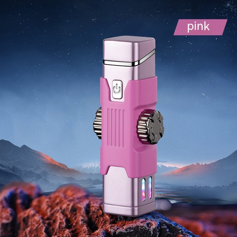 Energy Pillar Fingertip Gyro Lighter with Colored LED Lights What Else You Got?