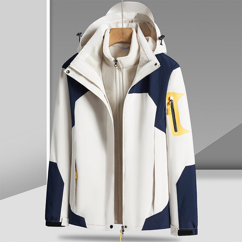 All-Weather 3-in-1 Waterproof Winter Jacket with Removable Fleece Liner - Unisex & Windproof