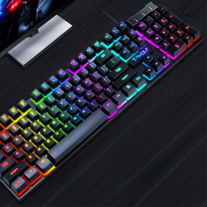 Gaming Usb Luminous Wired Keyboard Floating Manipulator What Else You Got?