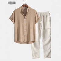 Stylish Men's Floral Printed Top & Pants Set - Perfect Casual Summer Outfit
