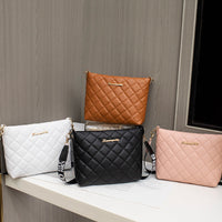 Elegant Christian Messenger Bag for Women - Trendy Embroidered Crossbody Purse with Chain Strap (White, Black, Brown, Pink)
