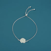 Glow-in-the-Dark Silver Brass Lotus Drop Oil Bracelet - Faith-Inspired Jewelry