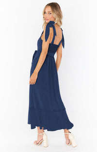 Elegant Lace-Up Suspender Dress with Ruffled Hem & Side Split - Summer Chic