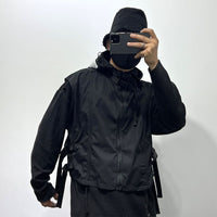 All-Season Men’s Utility Hoodie Jacket – Durable Casual Workwear with Loose Fit