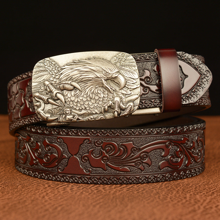 Men's Personalized Carved Eagle Automatic Buckle Belt What Else You Got?