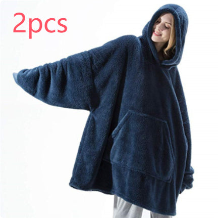 Oversized Wearable Blanket Hoodie – Double-Sided Fleece Sweatshirt with Big Pocket What Else You Got?