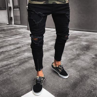 Urban Edge Distressed Denim Jeans – Bold Streetwear Ripped Jeans for Trendsetters