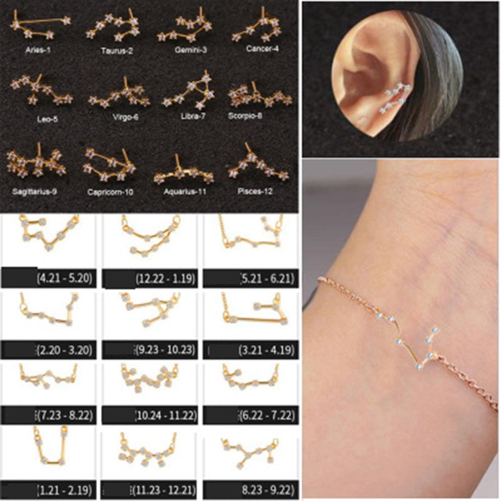 New Diamond Zodiac Bracelet and Earring Set What Else You Got?