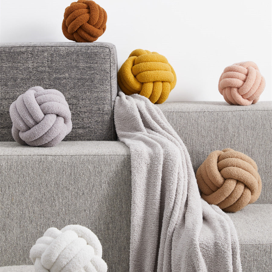Simple Bedroom Sofa Knotted Ball Pillow What Else You Got?