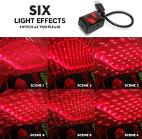 USB Galaxy Star Projector: Ambient LED Car Lighting with Voice Control & 360° Rotation