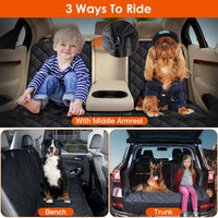 Waterproof Dog Car Seat Cover - Scratchproof Pet Rear Seat Protector for Car, Truck & SUV