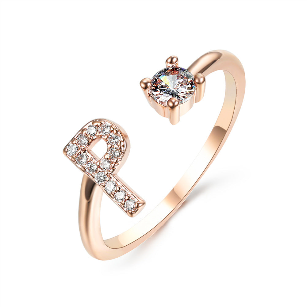 New Design Adjustable 26 Initial Letter Ring Fashion Jewelry For Women Simple Elegant Jewelry What Else You Got?