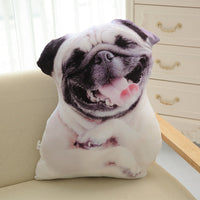 Adorable 3D Dog Print Throw Pillow – Plush Stuffed Animal Cushion for Home Decor & Gifts