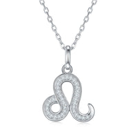 Leo Zodiac Moissanite Necklace – Sparkling Sterling Silver Pendant for Bold Souls