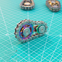 Stainless Steel Chain Gear Fidget Spinner – Premium EDC Stress Relief Flywheel Gyro