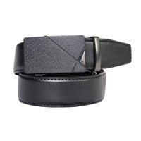 Ratchet Automatic Buckle Leather Belt for Men – Sliding Buckle Dress Belt