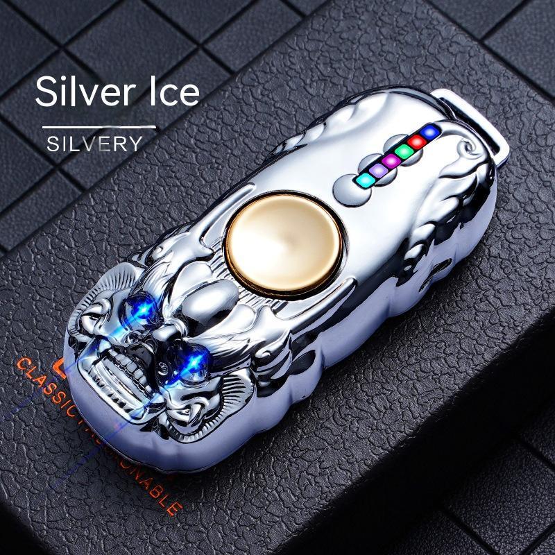 USB Rechargeable Fidget Spinner Lighter – Windproof Tungsten Coil Ignition (Metal Ice‑Finish Spinner) What Else You Got?