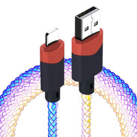 Vibrant RGB Charging Cable - Magic Color Gradient Tech Accessory