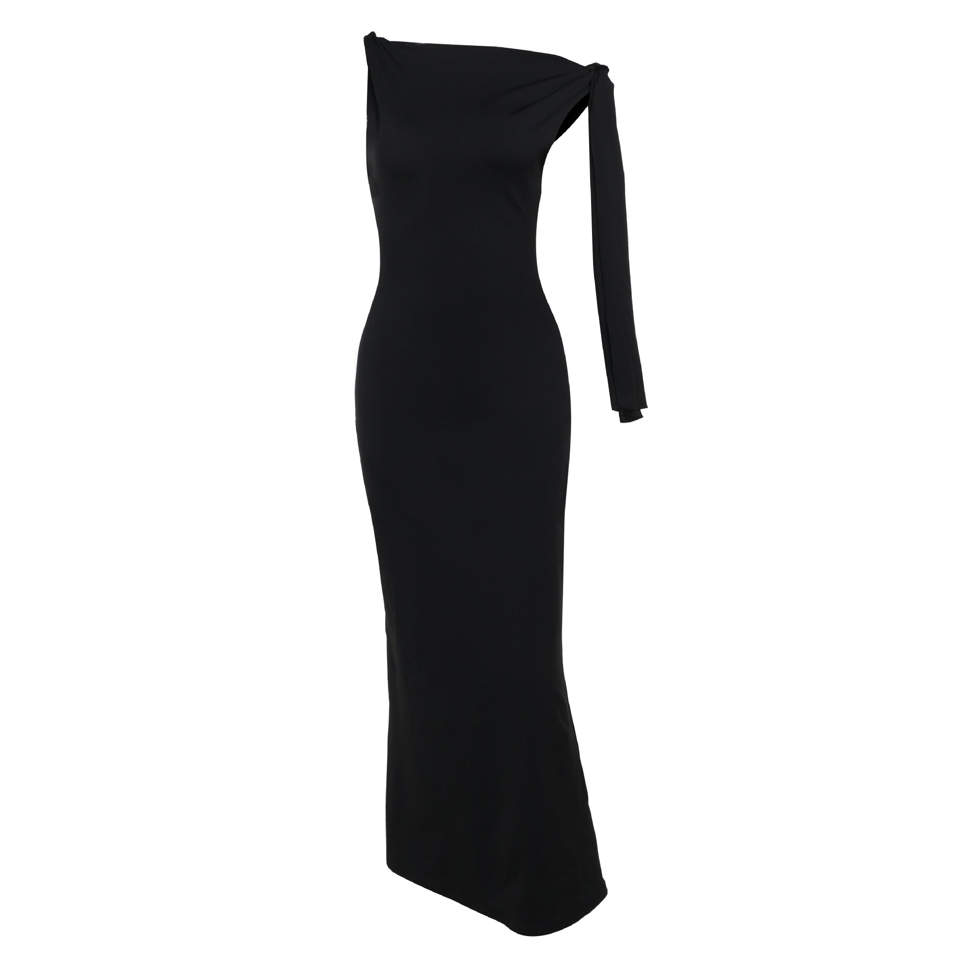 One‑Shoulder Ribbon Long Dress What Else You Got?