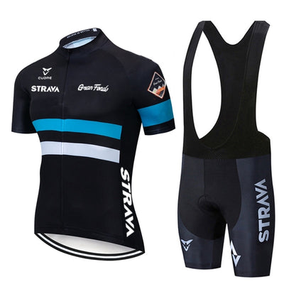 Premium Summer Cycling Jersey & Bib Shorts Set - Men's Breathable Bike Clothing with Coolmax Gel Pad - Ride in Comfort & Style