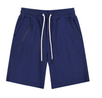 Men's Japanese Streetwear Quarter Sports Shorts – Zipper Accent & Drawstring Waist